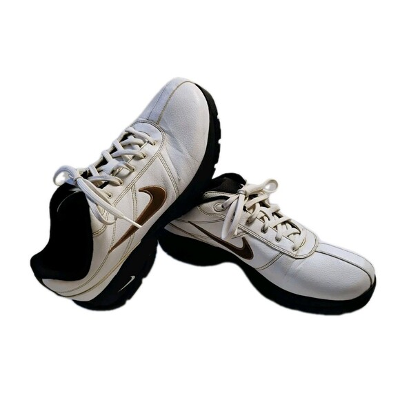 ⛳️ Nike Men's Air Performance‎ Golf Shoes 8.5W White Brown Black Spikeless ⛳ - Picture 3 of 6
